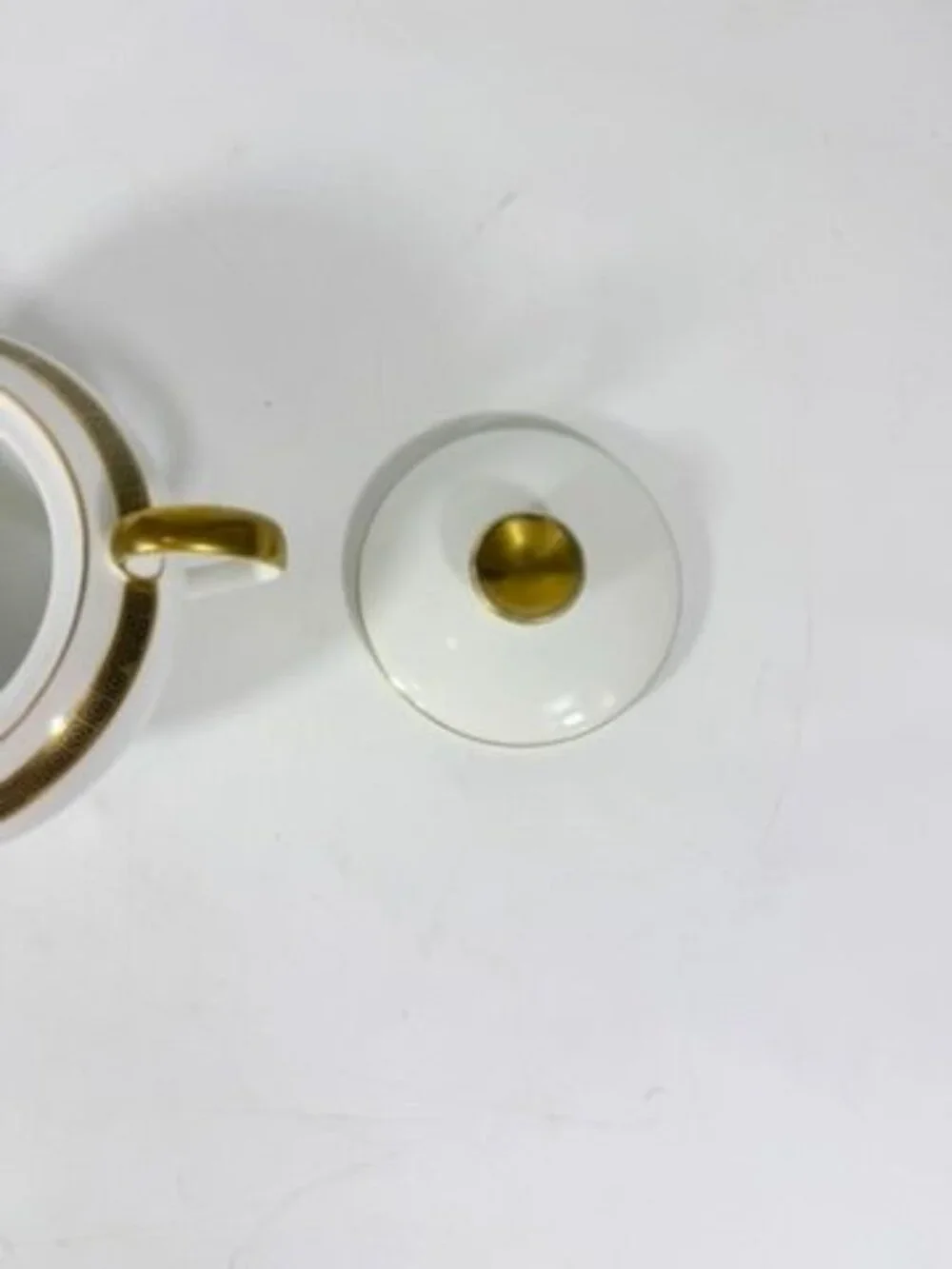 Cream and Sugar Bowl Set Key Largo by Meito Black Greek Key On Gold Band Royal M
